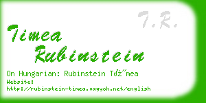 timea rubinstein business card